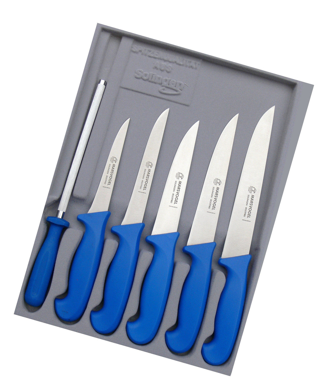 Marsvogel Schlachtermesser Set 6 TLG. GSK Solingen Metzgermesser Set bestehend aus: Stechmesser 6" 7