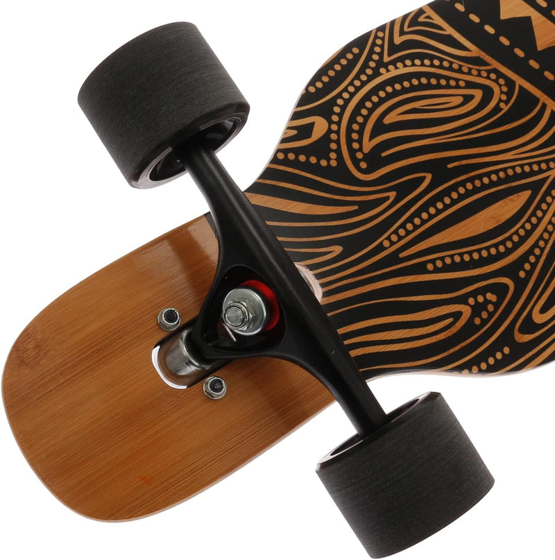 FunTomia Longboard mit 3 Flex Stufen Drop Through Cruiser Komplettboard Mach1 Speed Kugellager T-Too