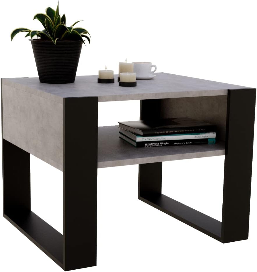 MRBLS Couchtisch – modernes rustikales Design – Wohnzimmer-Tisch Beistelltisch Kaffeetisch Sofatisch