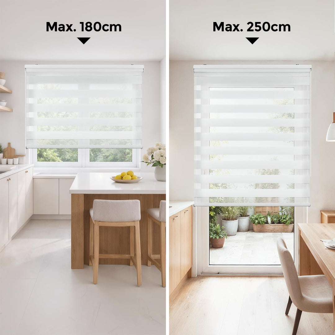 STORESDECO Doppelrollo, Duo Rollo für Fenster und Türen, Zebra Rollo Lichtdurchlässig und verdunkeln