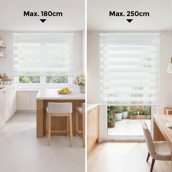 STORESDECO Doppelrollo, Duo Rollo für Fenster und Türen, Zebra Rollo Lichtdurchlässig und verdunkeln