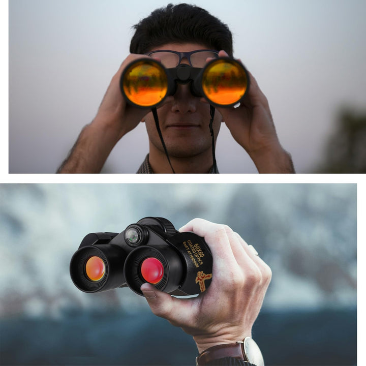 Retoo Fernglas 60x60 HD Kompakt Wasserdicht – Leichtes Gummi-Anti-Rutsch Feldstecher mit Zoom & Foku