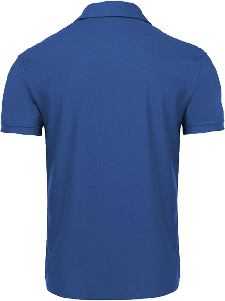 geeksport Poloshirt Herren Golf Kurzarm Freizeit Sport Polo Tennis Tshirts mit Brillenhalter Knopfle
