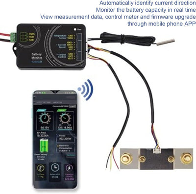 Batteriewächter, ABS-Messing 400 A-kompatibel 0-120 V Wireless-Spannungsstrom-Messmodul Wohnmobil-Zu