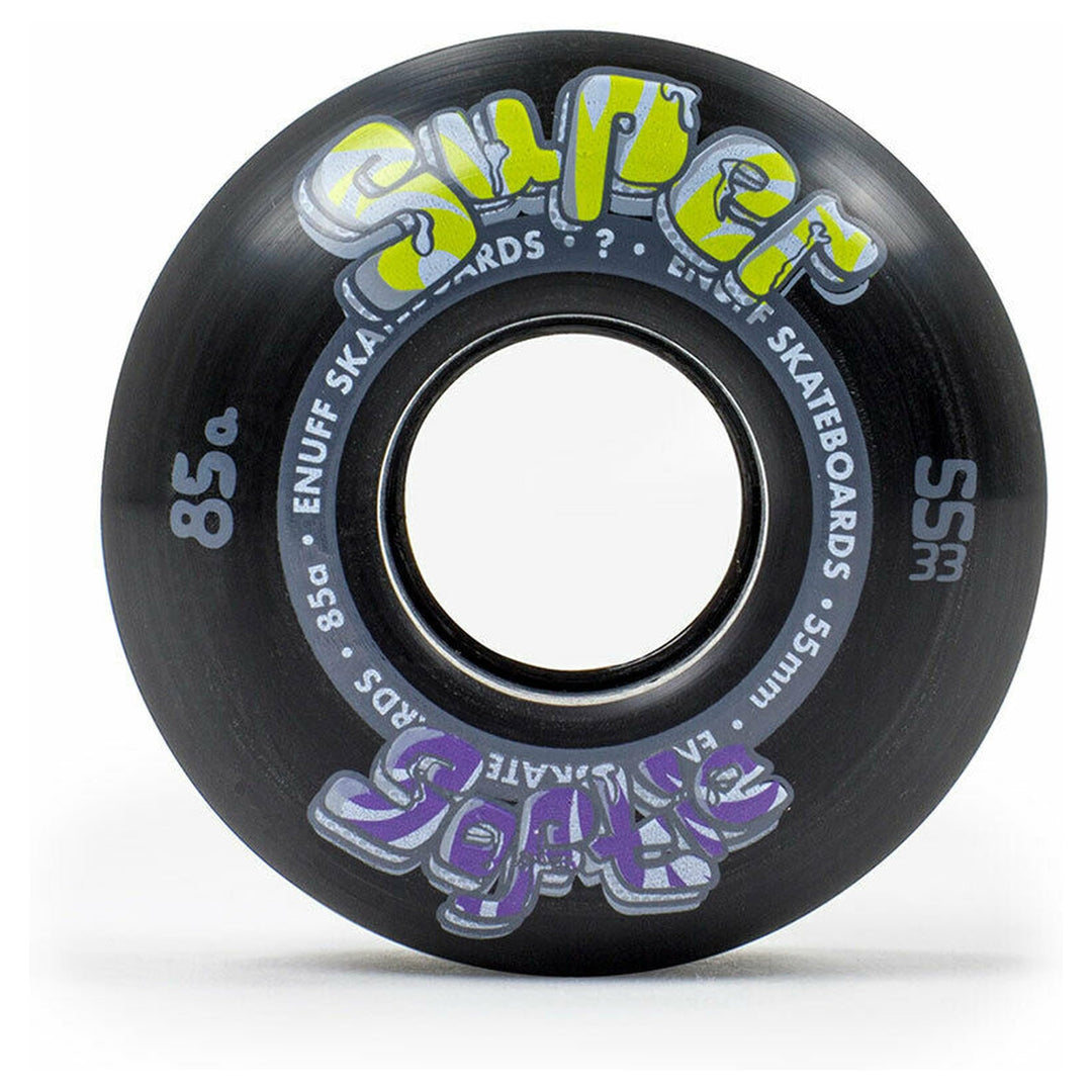 Enuff Skateboards Super Softie Wheels Räder 55 mm schwarz (schwarz), 55 mm schwarz (schwarz)