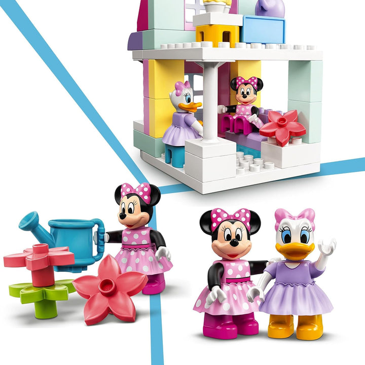 LEGO 10942 DUPLO Disney Minnies Haus mit Café, Minnie Mouse Spielzeug zum Bauen ab 2 Jahre, Kindersp