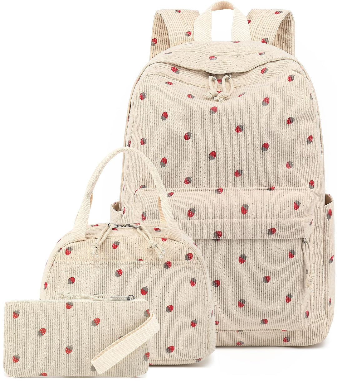 Schulrucksack Mädchen Teenager Damen Schultasche Rucksack Set Schulranzen für Mädchen Schule 3-teili