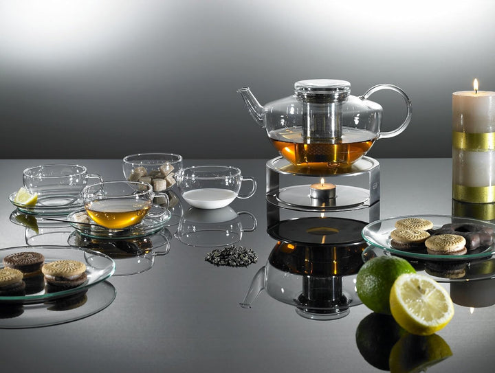 Trendglas Jena Teekanne Opus in schlichter Ästhetik mit Edelstahlsieb, 1.2 L