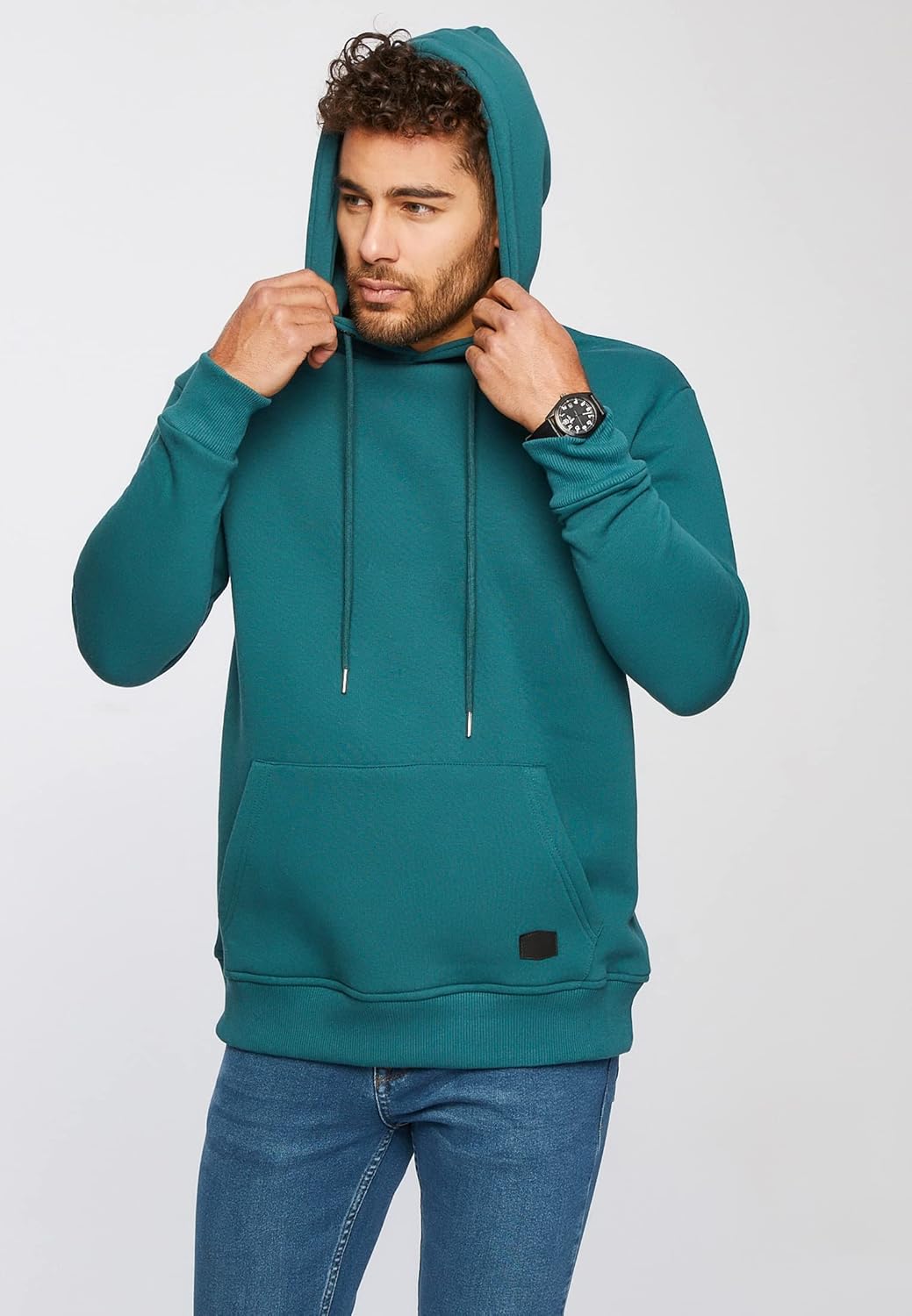 Leif Nelson Herren Hoodie Pullover mit Kapuze Oversize Kapuzenpullover für Männer Pulli Longsleeve S