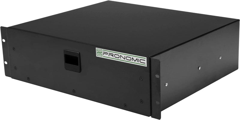 Pronomic RD-103 Rackschublade 3 HE (Schublade für 19 Zoll Rack, Snaplock, Stahlblech) schwarz Single