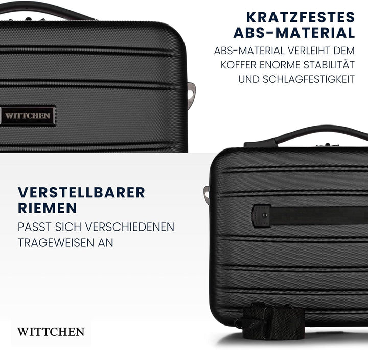 WITTCHEN Globe Line Kosmetikkoffer Reisekoffer Handgepäck Kabinenkoffer Hartschale aus ABS Zahlensch