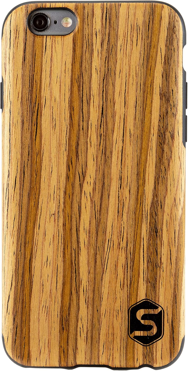 SEBASTIAN STURM Handyhülle "MAXI" | Hergestellt aus echtem Holz "Teak" in einer TPU-Hülle | Kompatib