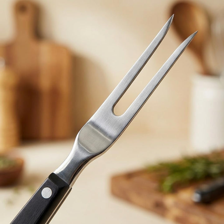 2 Stücke Fleischgabel mit Griff - Edelstahl Länge 16.5cm, Gesamtlänge 29cm Tranchiergabel Grillgabel