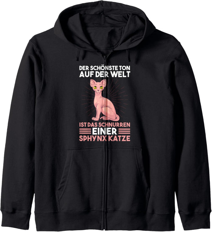 Kater Katze Sphynx Kapuzenjacke