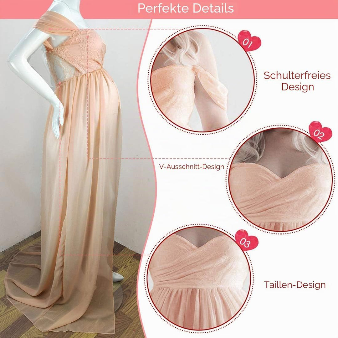Schwangere Frauen Fotografie Stützen Schwanger Kleid Maternity Gown Split Front Foto Shoot Kleid Mut