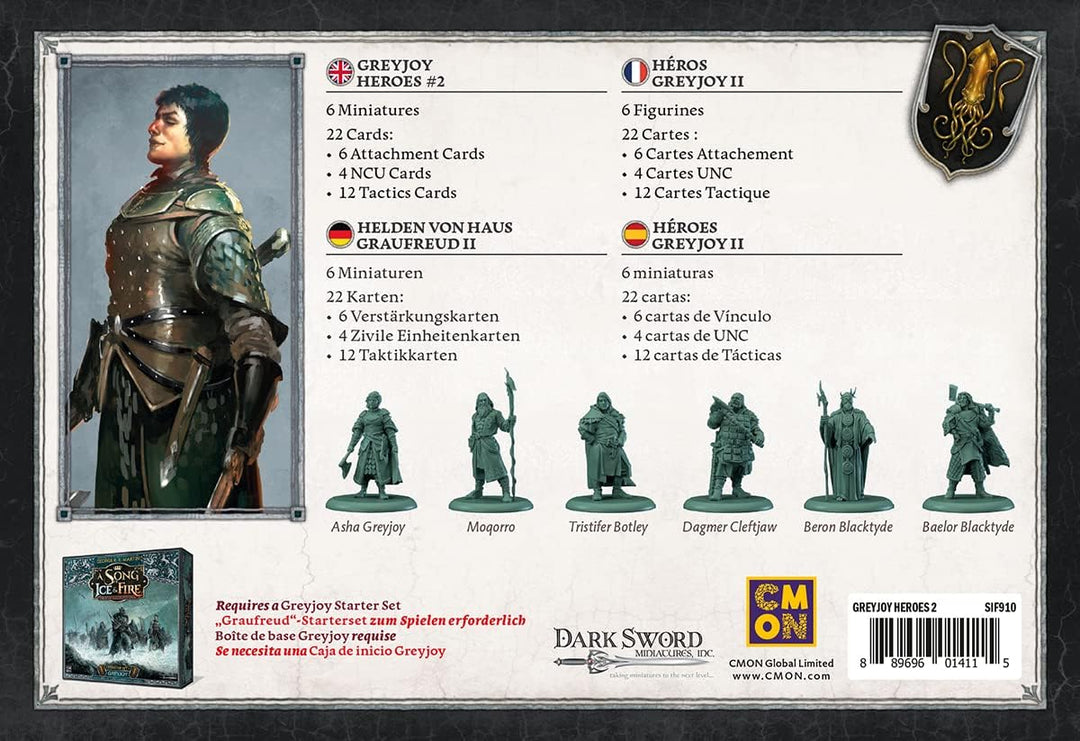 CMON | A Song of Ice &amp; Fire – Helden von Haus Graufreud II | Erweiterung | Tabletop | 2 Spieler | Ab
