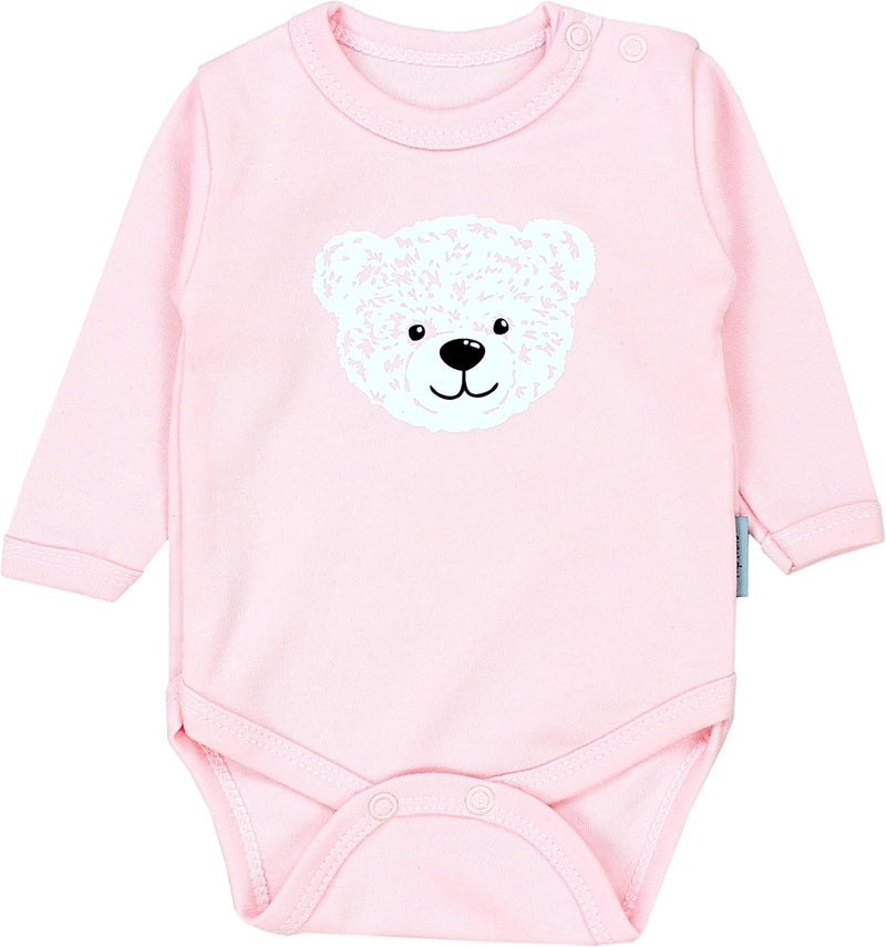 TupTam Baby Mädchen Jungen Bekleidungsset Langarmbody Hose Mütze mit Aufdruck Spruch 3 teilig 62 Bär