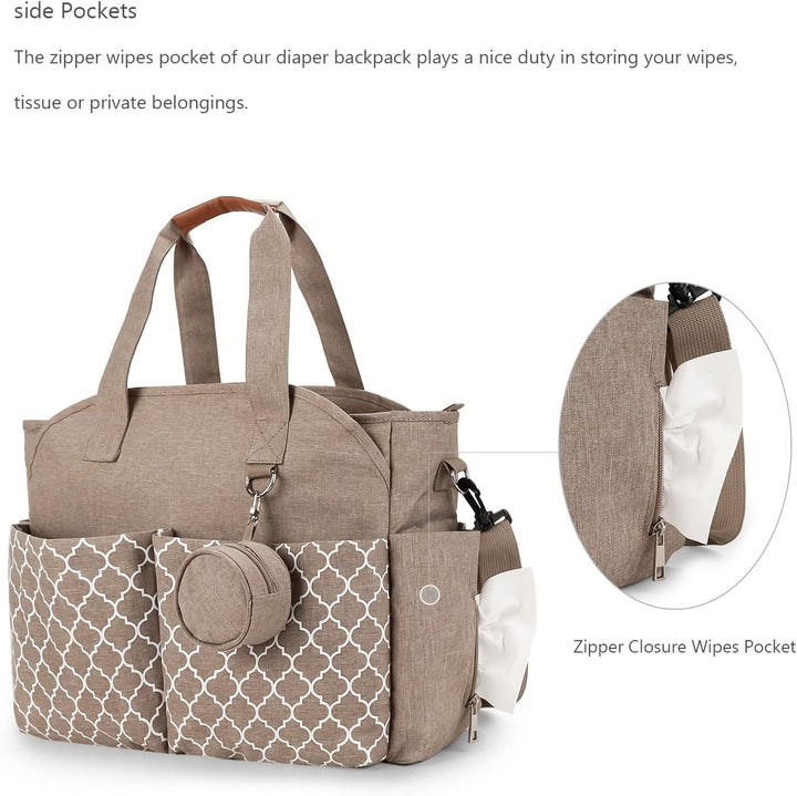 Wickeltasche Tote Baby Wickeltasche Grosse Babytaschen für Mama mit Wickelstation Multifunktions Rei