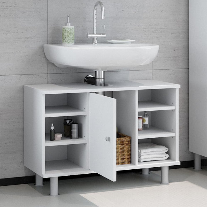 Vicco Waschbeckenunterschrank Fynn, Weiss, 80 x 54 cm, Weiss