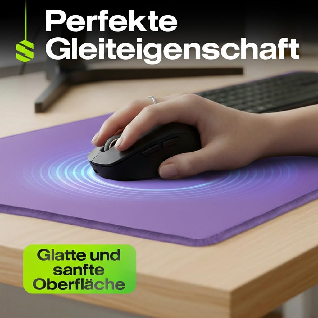 Sidorenko Mauspad 28x20cm - Mousepad mit Vernähte Kanten - Mouse Pad rutschfest - Mausunterlage in F