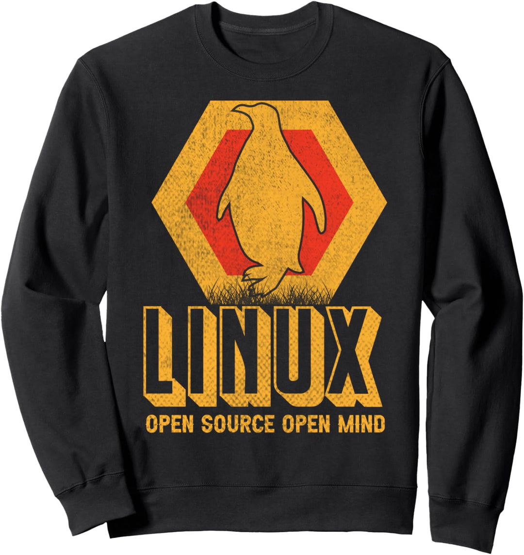 Linux Open Source Pinguin Nerd Himmel Geek Software Sweatshirt