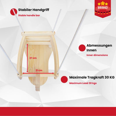 Pferdeschaukel Gitterschaukel Babyschaukel aus Holz - 6557