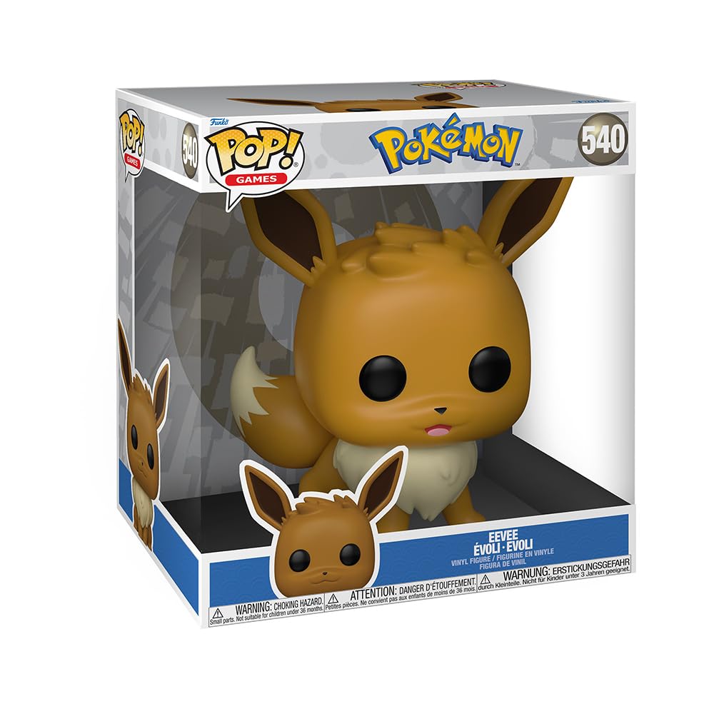 Funko Pop! Jumbo: Pokemon - Eevee - Evoli - Vinyl-Sammelfigur - Geschenkidee - Offizielle Handelswar