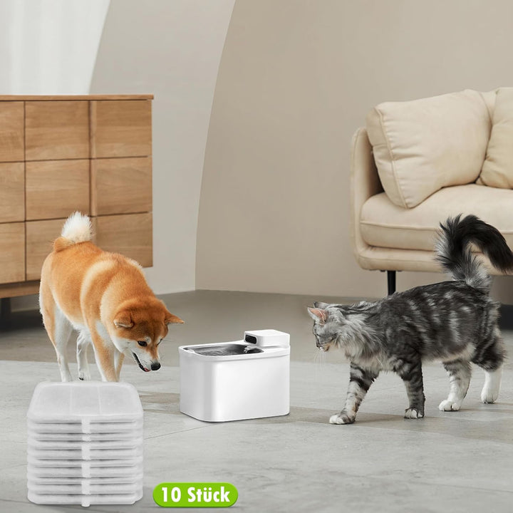 10 Stück Filter für PETKIT EVERSWEET MAX Pet Water Fountain, Hochdichte Aktivkohle kann Gerüche und