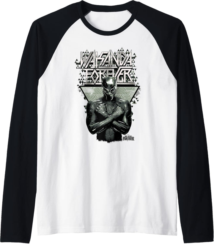 Marvel Black Panther Wakanda Forever Portrait Raglan