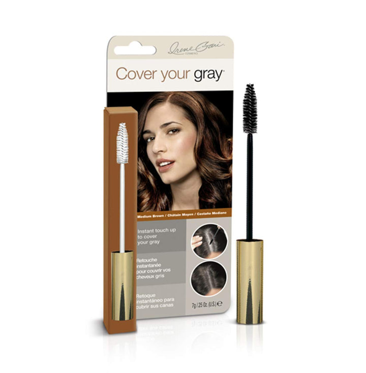 Dynatron Grinda Cover your gray Brush-In Mascara, mittelbraun, 1 Stück Braun Medium 1 Stück (1er Pac