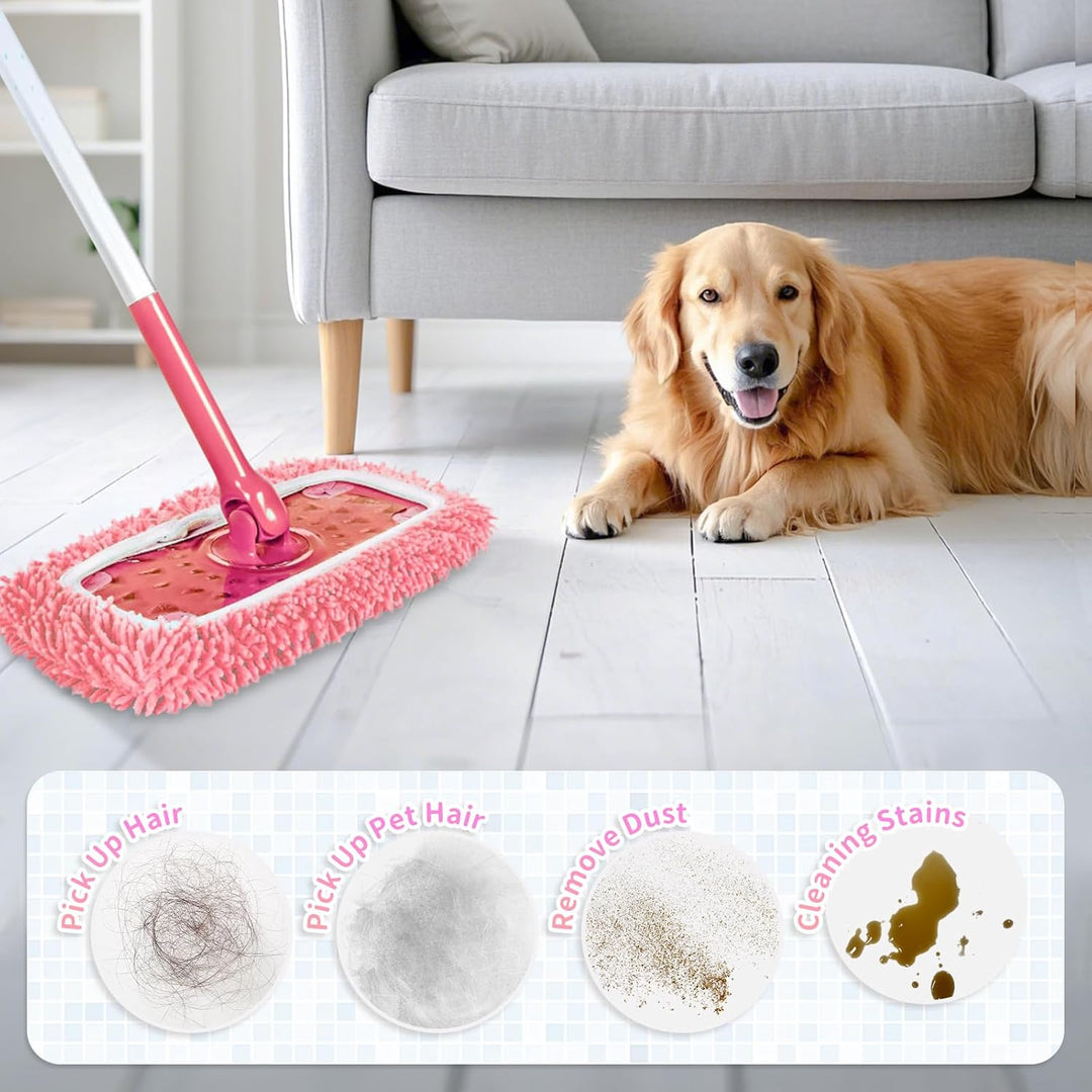 8 Stück für Swiffer Feuchte Bodentücher mit Wäschebeutel, Wiederverwendbaren Mikrofaser Wischmopbezu