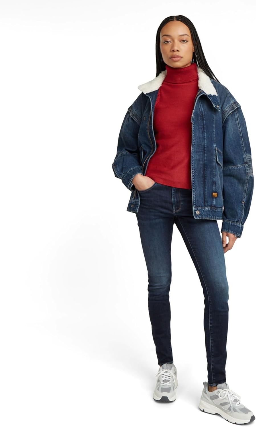 G-STAR RAW Damen Jeans 3301 Skinny Ankle Jeans 23W / 28L Blau (Dk Aged D05175-8968-89), 23W / 28L Bl