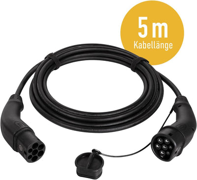 Harting EVC0105 - E-Auto-Ladekabel Typ 2, 3-phasig, 20 A, 11 kW, 5 m/ZERTIFIZIERTES KABEL, Schwarz 1