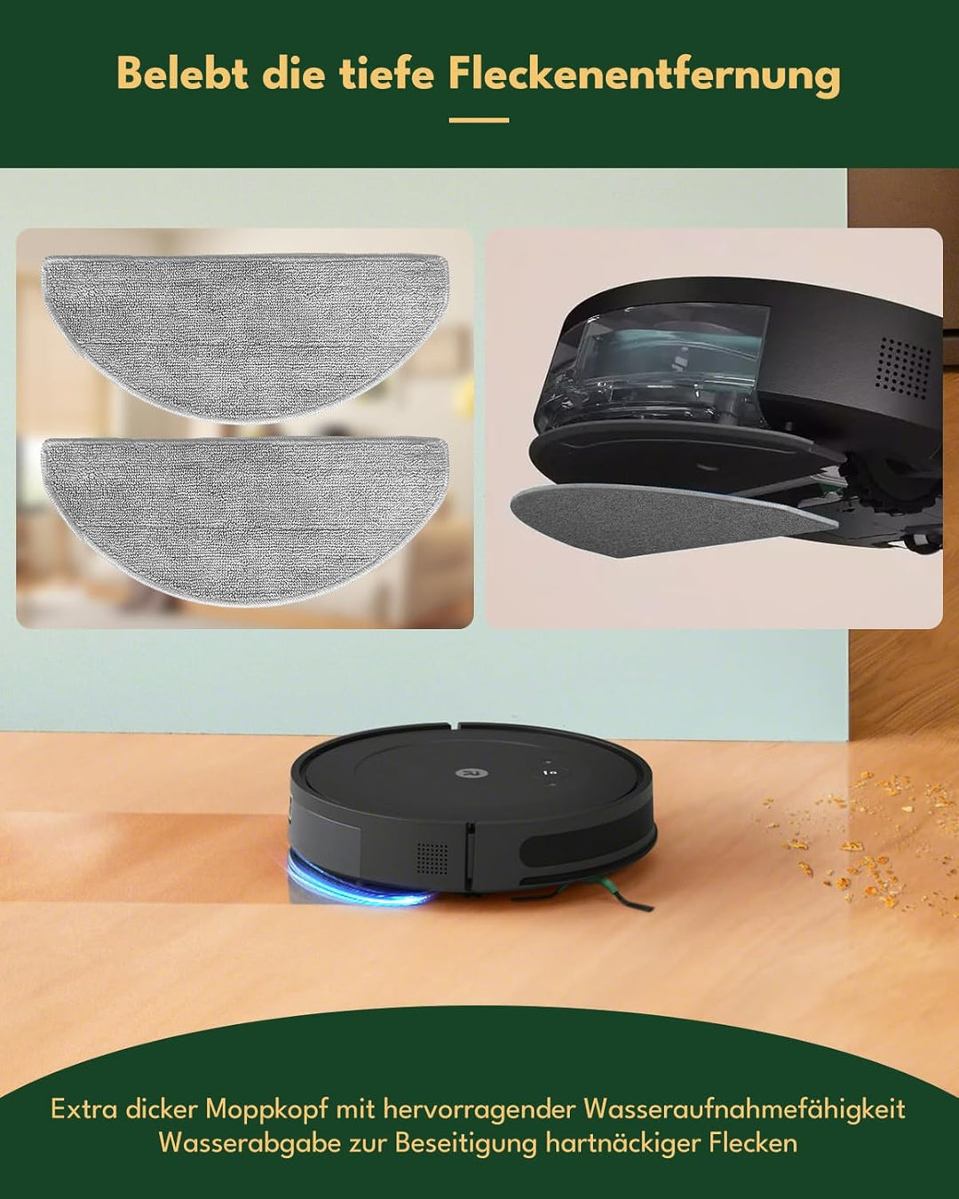 18 Stück Zubehörset für iRobot Roomba 105 Combo und Roomba Combo Essential Y0112,Y0110,Y0140,Y011240