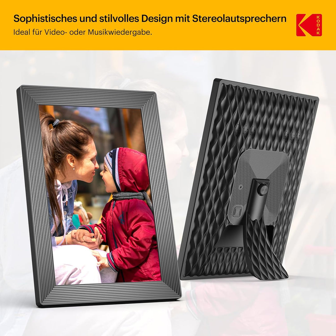 KODAK 10,1 Zoll Digitaler Bilderrahmen WLAN ，1280x800 HD IPS Touchscreen Elektronischer Fotorahmen,