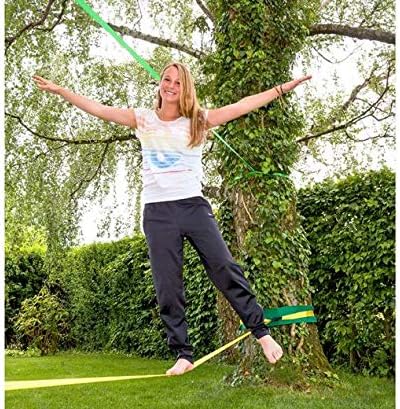 Betzold Sport - Slackline-Set 15 Meter - Balancier-Seil für Kinder und Anfänger NoColor Einheitsgrös