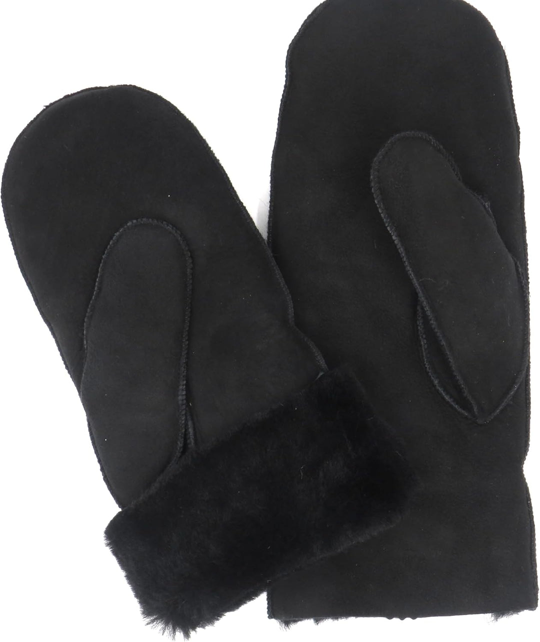 Lammfell Handschuhe Fäustlinge, Fausthandschuhe aus Merino Lammfell, Cognac - braun - olive, Damen -