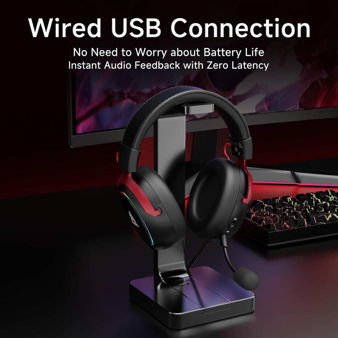 nacodex AJAZZ AHW10 Wired Gaming Headset with Detachable Microphone, DTS Headphone:X 7.1 Surround So