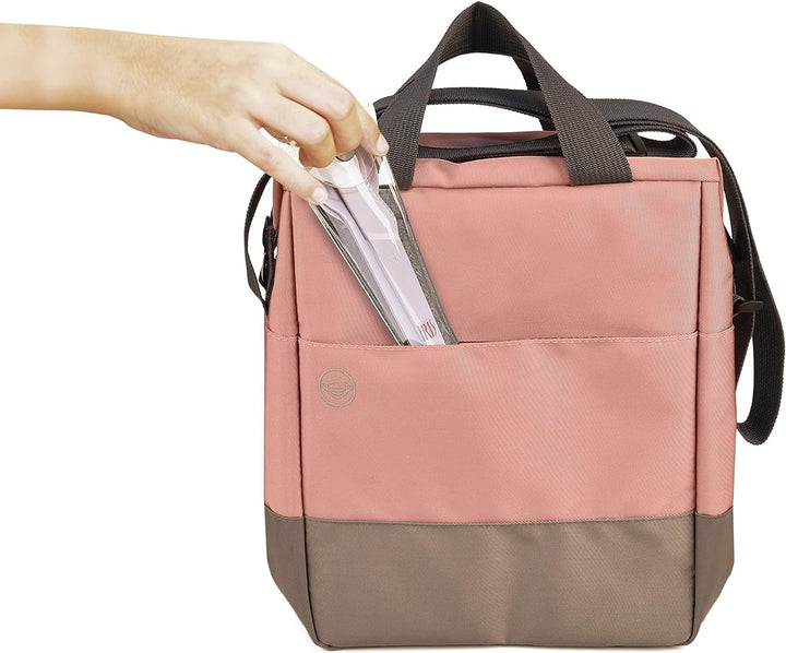 IRIS 8411398901541 LUNCHBAG URBAN SOFT PINK, 18/8 Stainless Steel