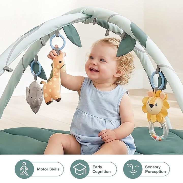Spielmatte Baby mit Spielbogen, Vanplay Spieldecke Baby mit Bogen, Rutschfest Spieldecke Greifspielz