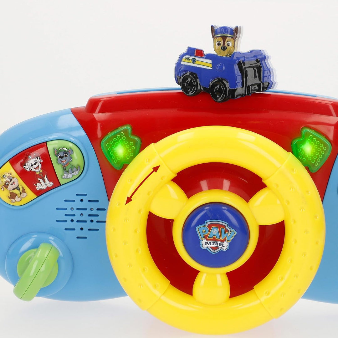 COLORBABY Paw Patrol Lenkrad für Kinderwagen, Befestigungsgriff, buntes Design, Marshall, Chase, Sky