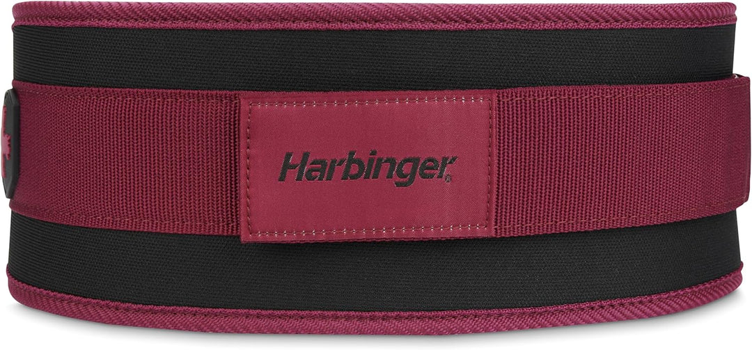 Harbinger Nylon Weight Lifting Belt - Flexible Ultralight Foam Core Belt Merlot Medium, Merlot Mediu