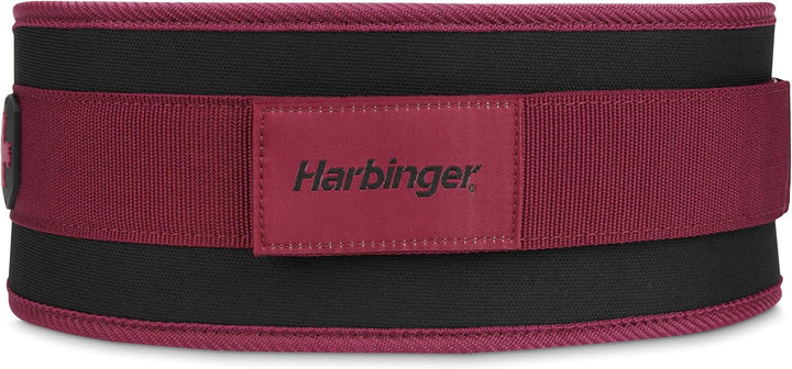 Harbinger Nylon Weight Lifting Belt - Flexible Ultralight Foam Core Belt Merlot Medium, Merlot Mediu
