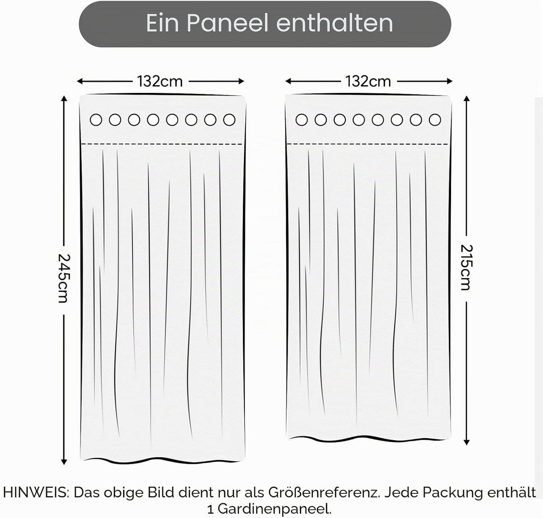 Outdoor Vorhang Wetterfest, Outdoor Vorhänge Wasserdicht mit Ösen Oben und Unten, Sichtschutz Sonnen