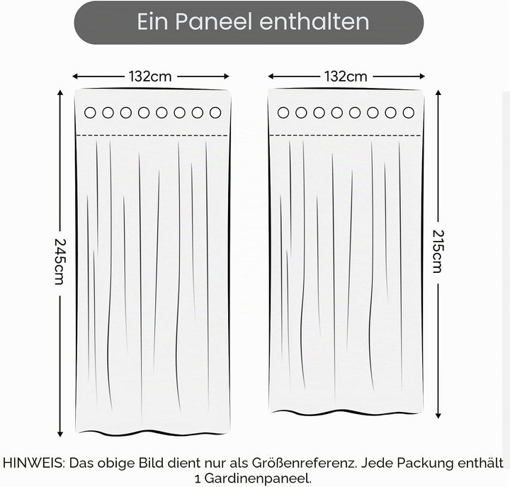 Outdoor Vorhang Wetterfest, Outdoor Vorhänge Wasserdicht mit Ösen Oben und Unten, Sichtschutz Sonnen