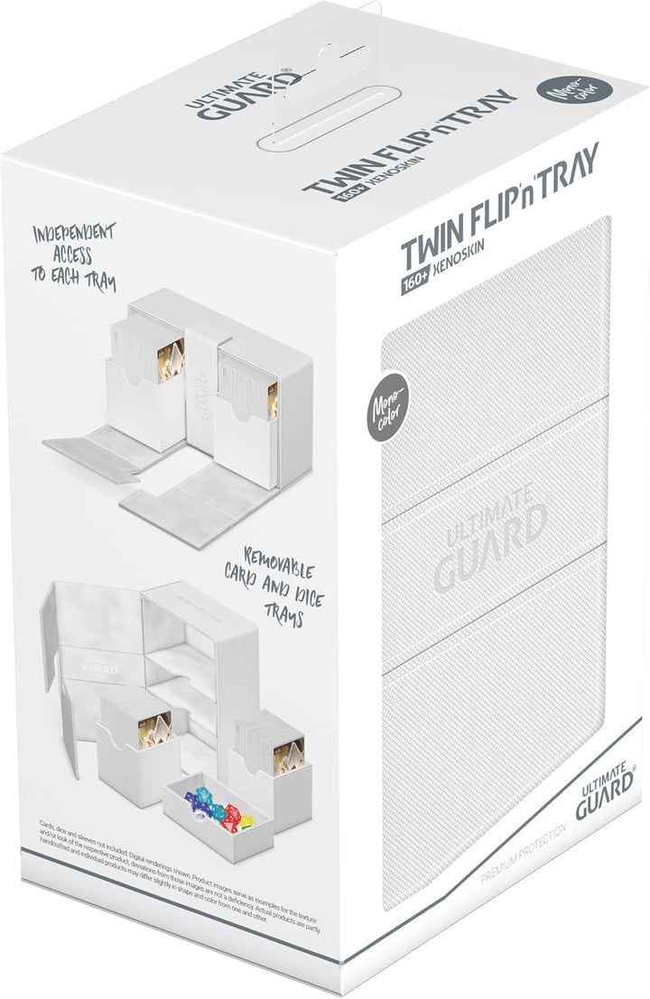 Ultimate Guard Twin Flip`n`Tray 160+ XenoSkin Monocolor Weiss, Weiss