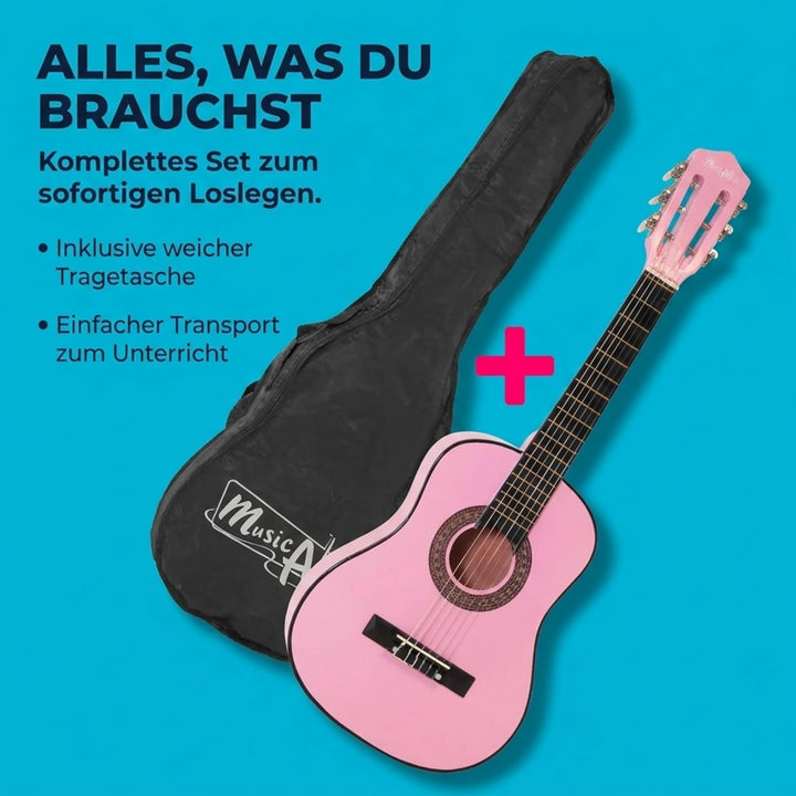 Music Alley MA-51 Classical Acoustic Guitar Kids Guitar and Junior Guitar Pink, Pink