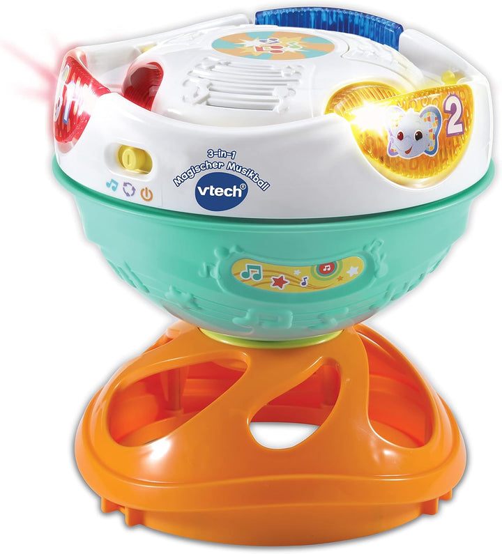 VTech Baby 3-in-1 Magischer Musikball – Interaktives Babyspielzeug, das sich von allein bewegt und M