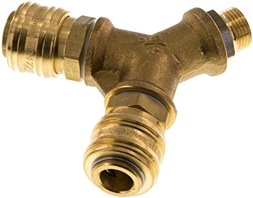 2-fach-Luftweiche mit Kupplungsdosen, G 3/8" Ausführung:2-fach Eingang E:G 3/8"