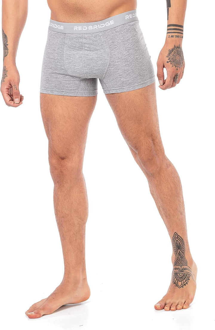 Redbridge Herren Boxershorts Set – 6er Pack enganliegende Unterhosen aus Baumwolle – Elastischer Bun